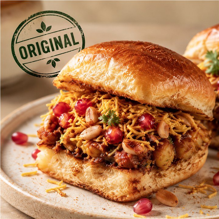 Original Dabeli with tamarind and masala peanuts