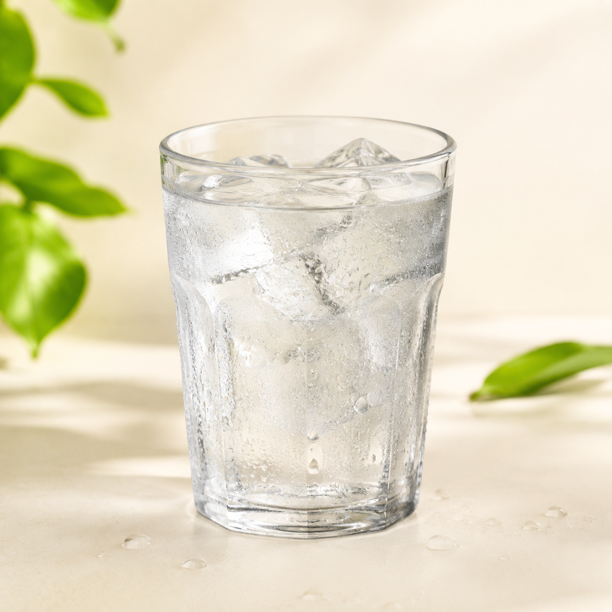 Cold glass of water